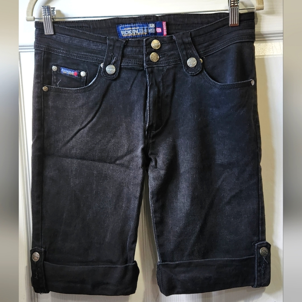 Richcow Jeans black denim shorts Junior's size 11